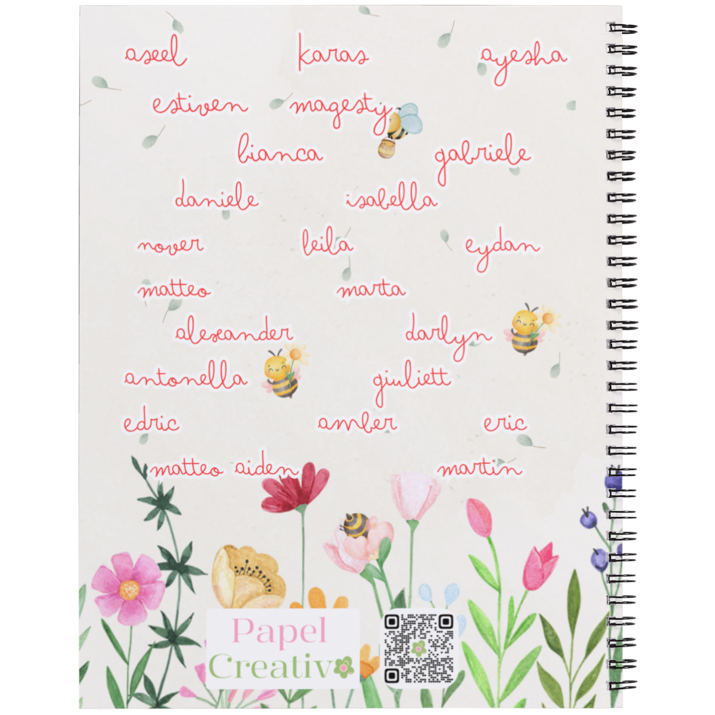 Quaderno Personalizzato per Maestre A5 | 120 Pagine con Spirale