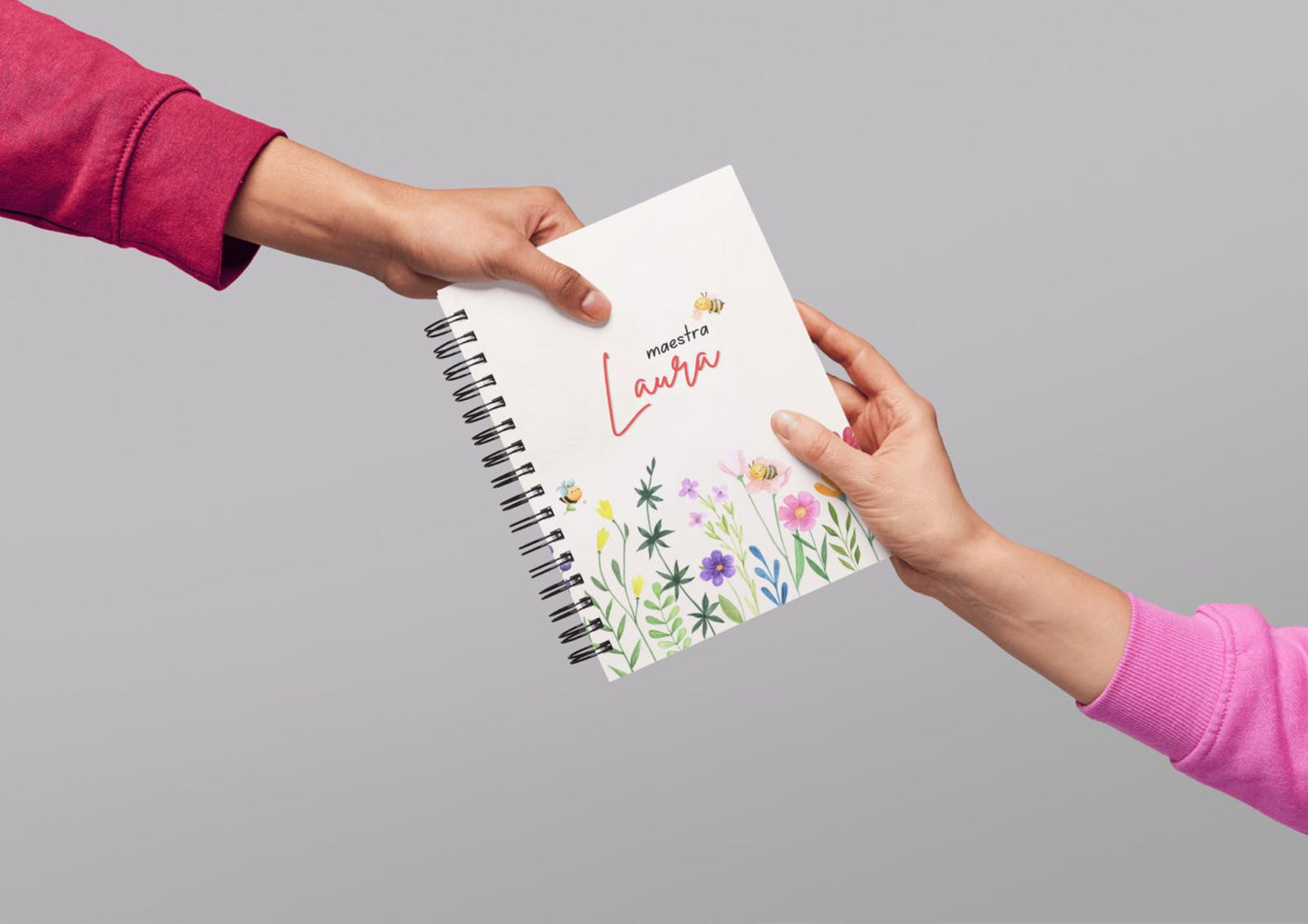 Quaderno Personalizzato per Maestre A5 | 120 Pagine con Spirale
